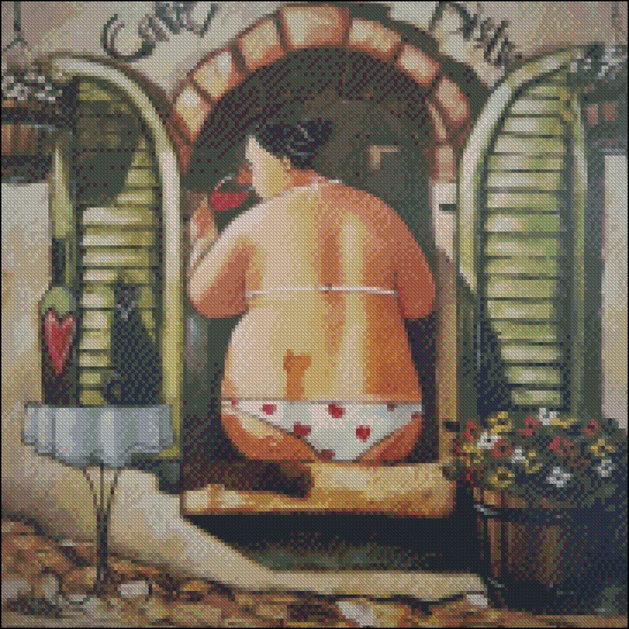 Wine Tasting 8 - Counted Cross Stitch Patterns Embroidery Crafts Needlework DIY Chart DMC Color