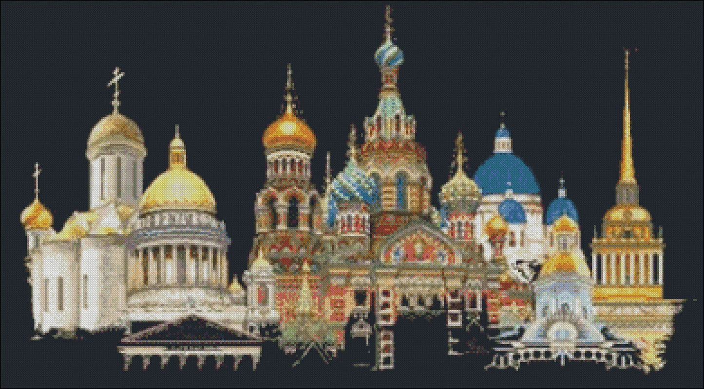 St. Petersburg - Counted Cross Stitch Patterns Embroidery Crafts Needlework DIY Chart DMC Color