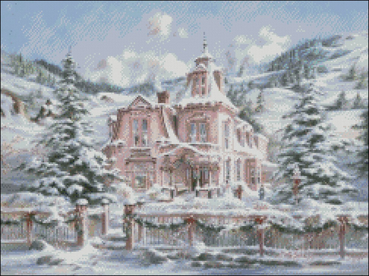 Rocky Mountain Christmas - Counted Cross Stitch Patterns Embroidery Crafts Needlework DIY Chart DMC Color