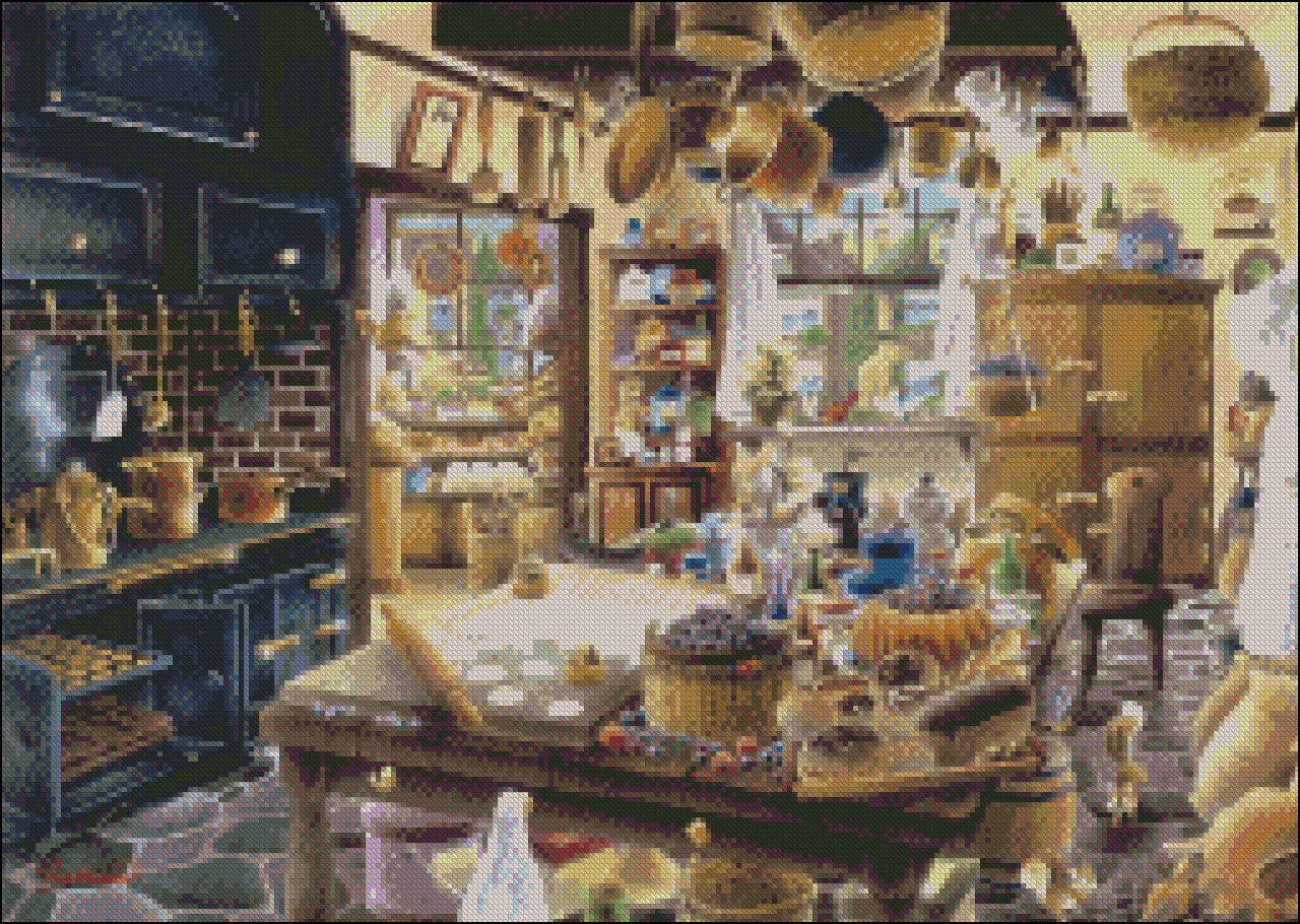 The Bakery - Counted Cross Stitch Patterns Embroidery Crafts Needlework DIY Chart DMC Color