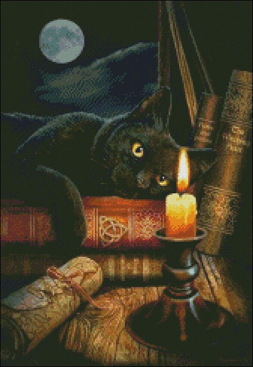 The Witching Hour - Counted Cross Stitch Patterns Embroidery Crafts Needlework DIY Chart DMC Color