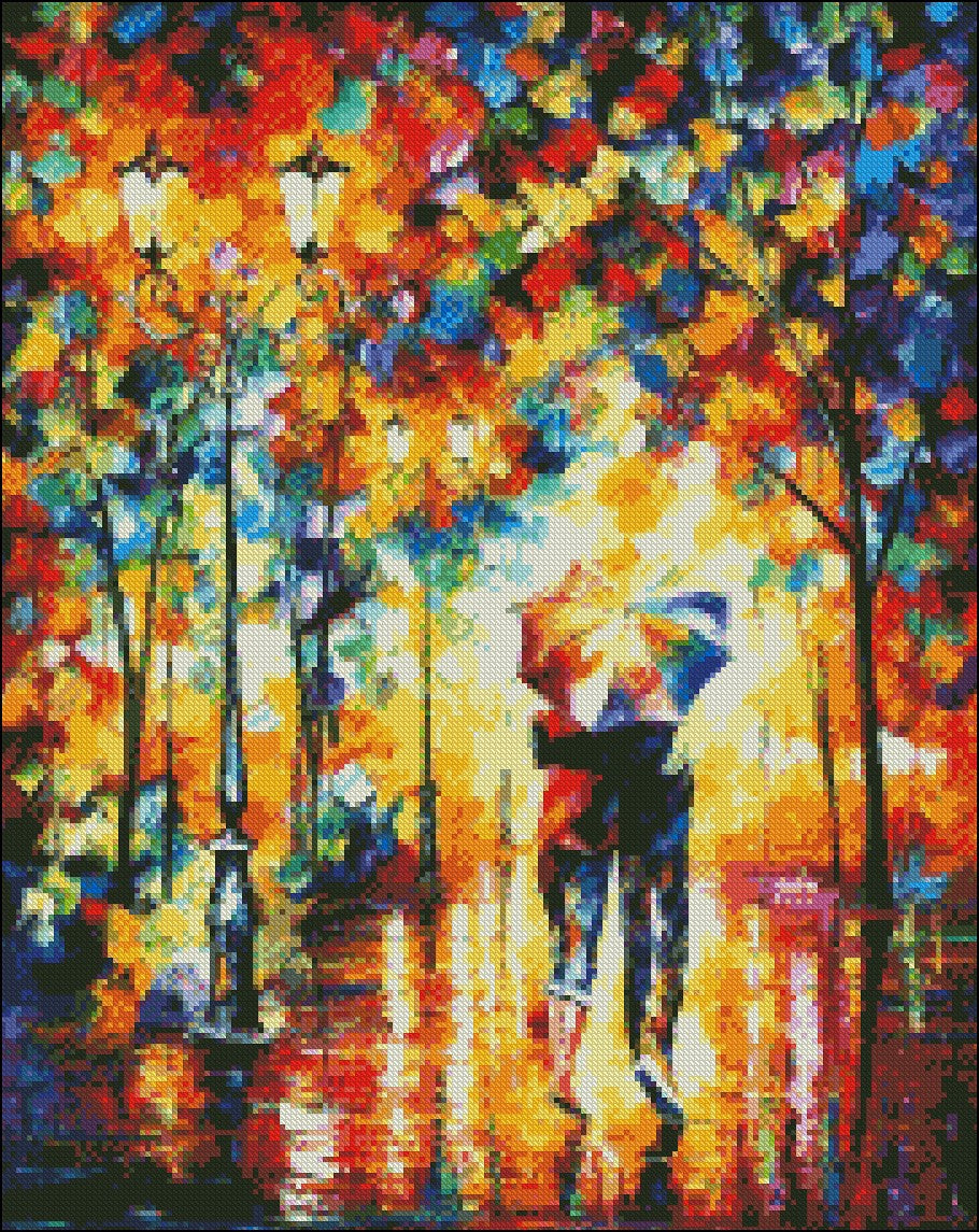 Under One Umbrella - Counted Cross Stitch Patterns Embroidery Crafts Needlework DIY Chart DMC Color
