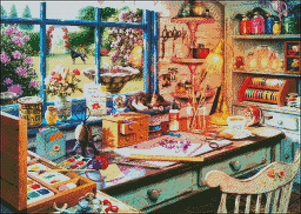 The Craft Shed - Counted Cross Stitch Patterns Embroidery Crafts Needlework DIY Chart DMC Color