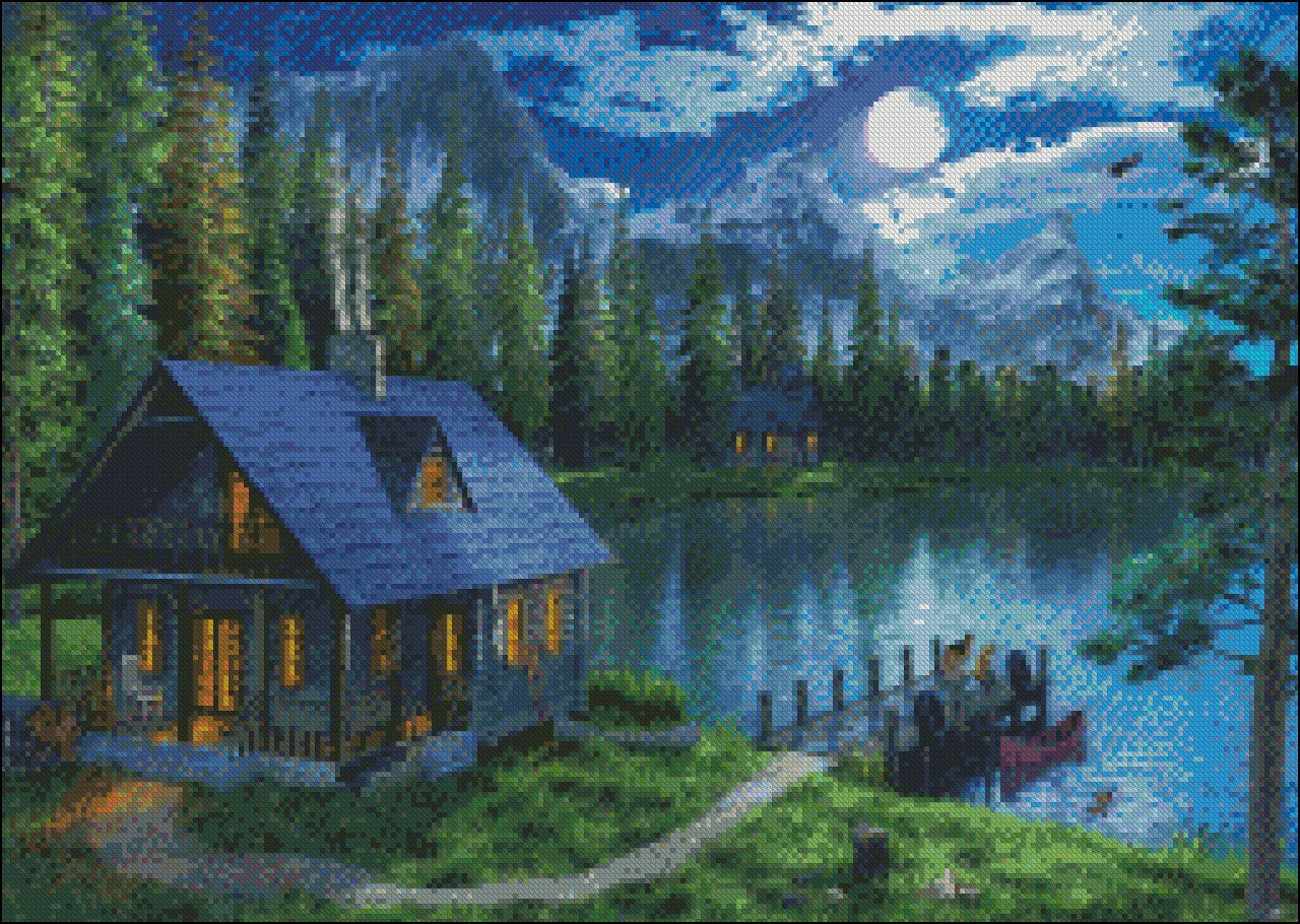 Waiting for Master - Counted Cross Stitch Patterns Embroidery Crafts Needlework DIY Chart DMC Color