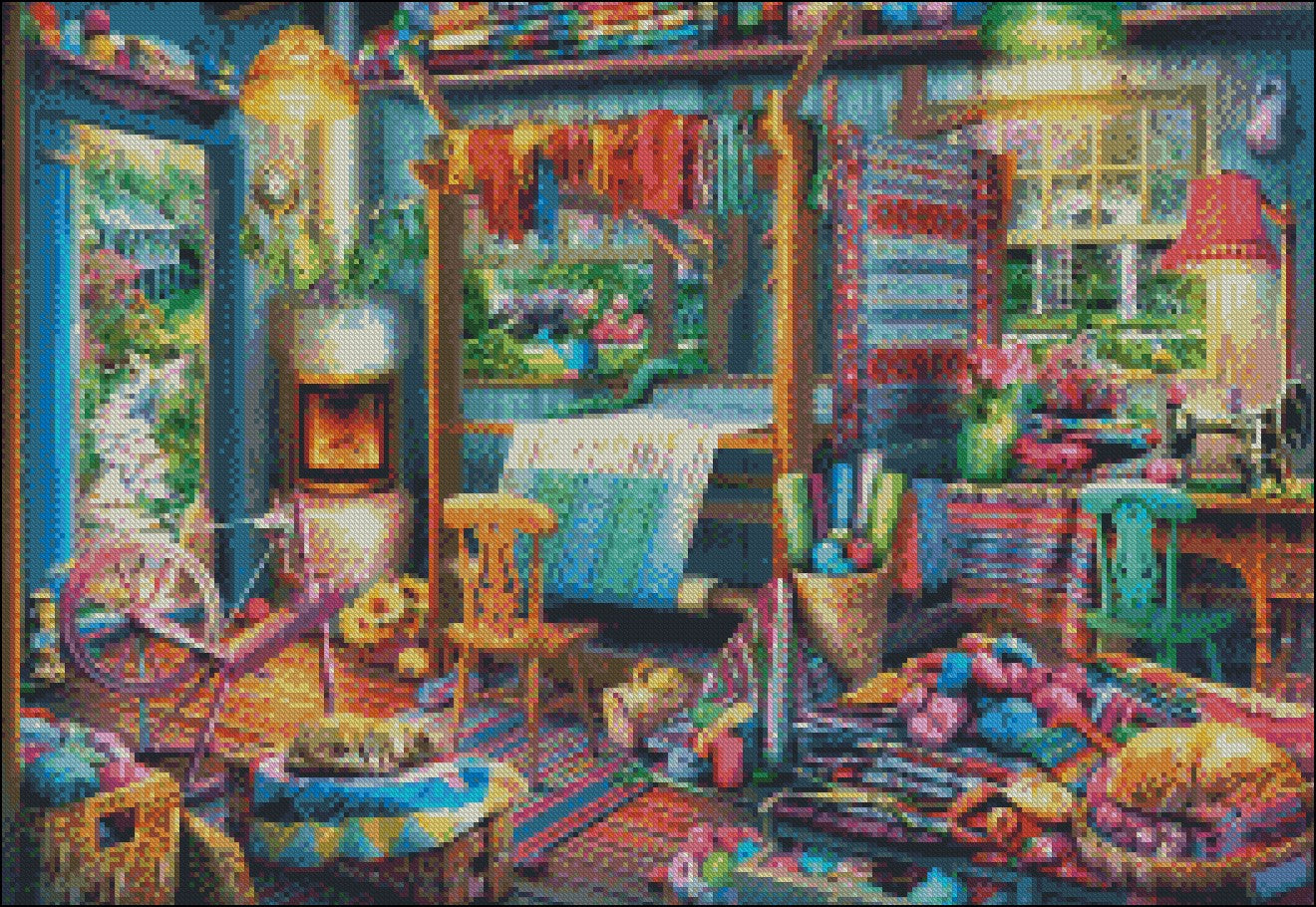 Quilting Shed - Counted Cross Stitch Patterns Embroidery Crafts Needlework DIY Chart DMC Color