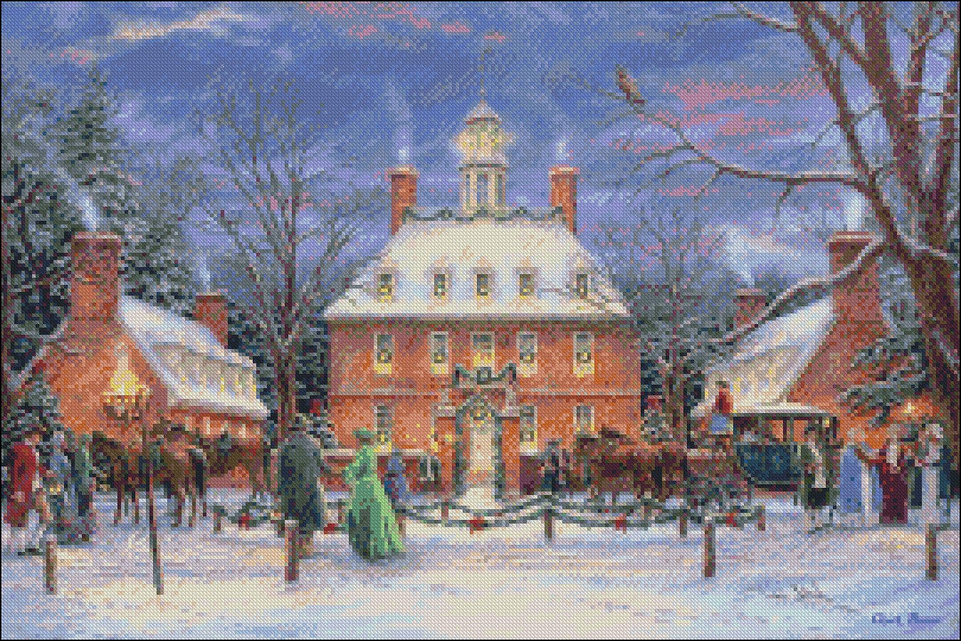 The Governor's Party - Counted Cross Stitch Patterns Embroidery Crafts Needlework DIY Chart DMC Color