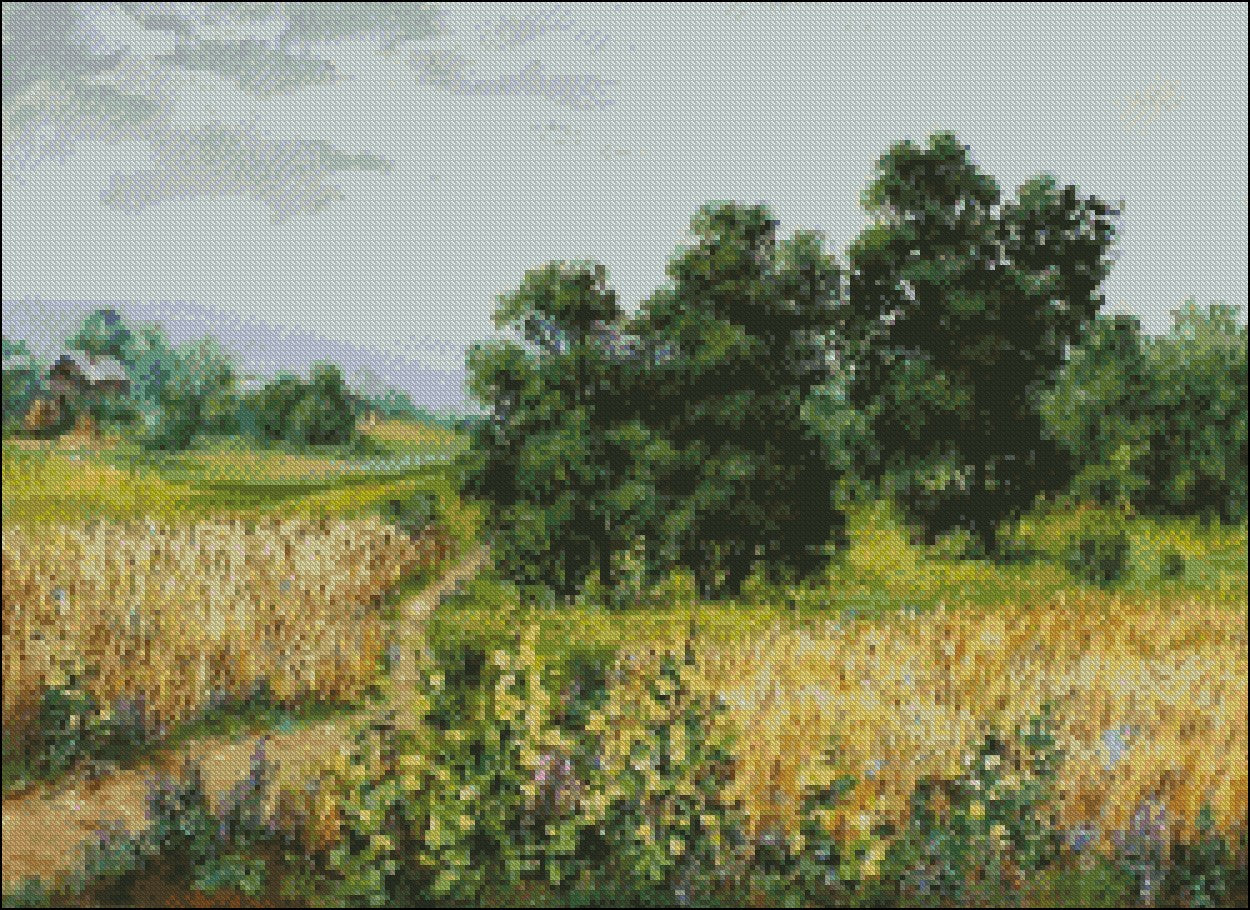 Russia Seasons Scenery 11 - Counted Cross Stitch Patterns Embroidery Crafts Needlework DIY Chart DMC Color