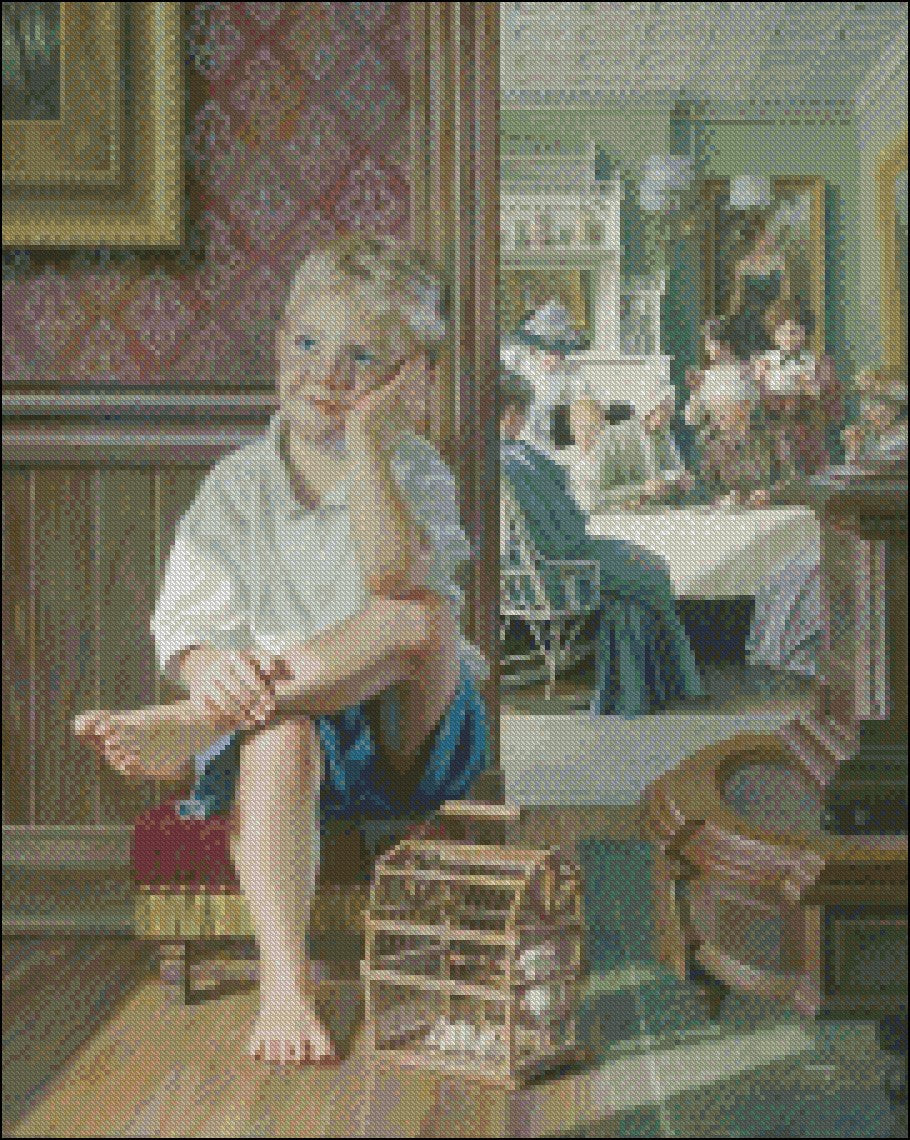 And at Just the Right Moment - Counted Cross Stitch Patterns Embroidery Crafts Needlework DIY Chart DMC Color