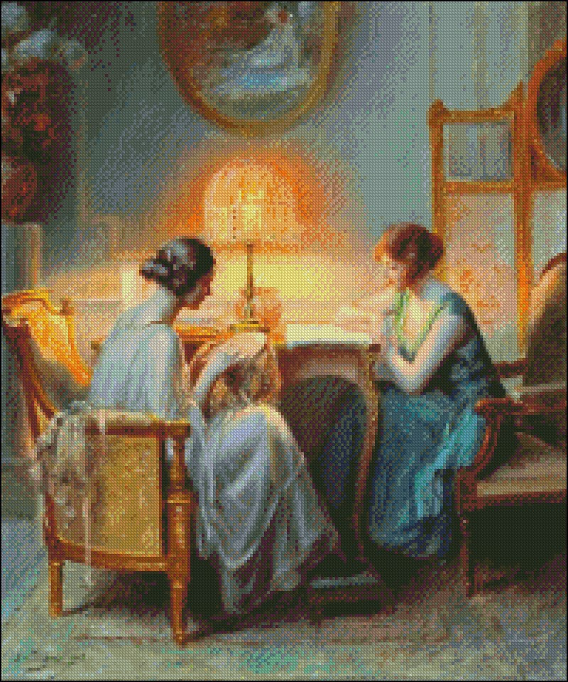 The Boudoir - Counted Cross Stitch Patterns Embroidery Crafts Needlework DIY Chart DMC Color